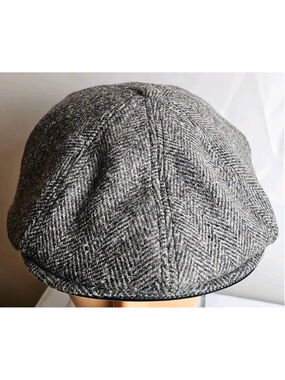 Goorin Bros Newsboy Driving Hat Cap Mens Size Large Gray 100% Wool Made in USA